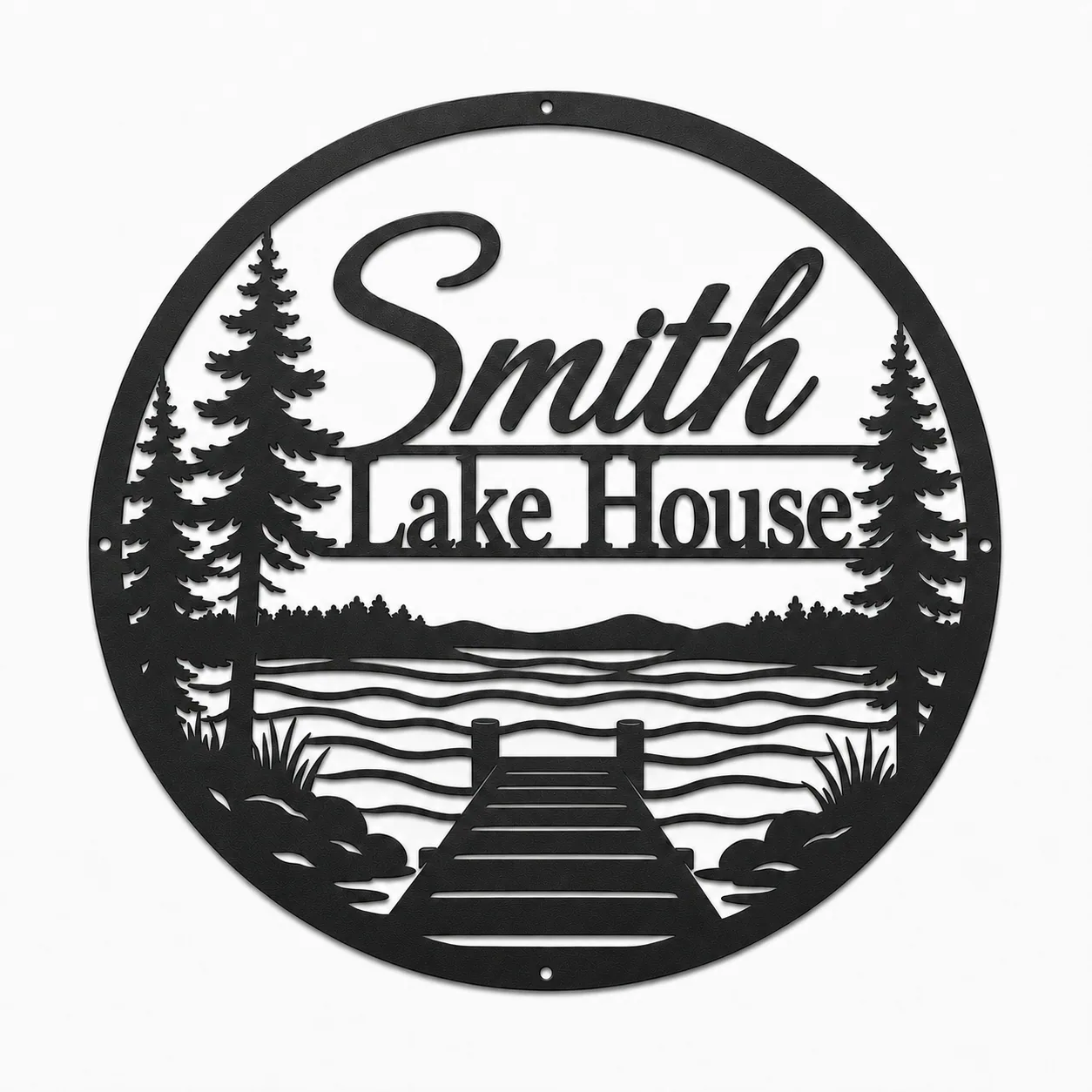 Lakeside Retreat metal sign