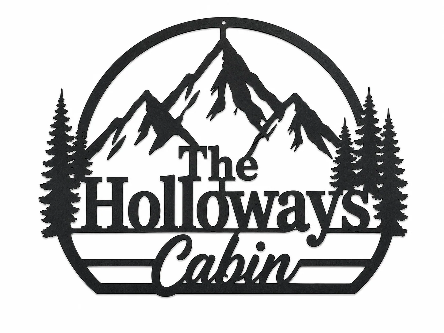 Mountain Cabin metal sign