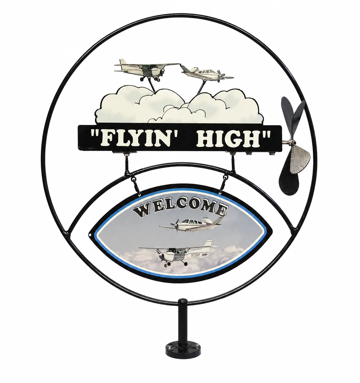 Flyin' High metal sign