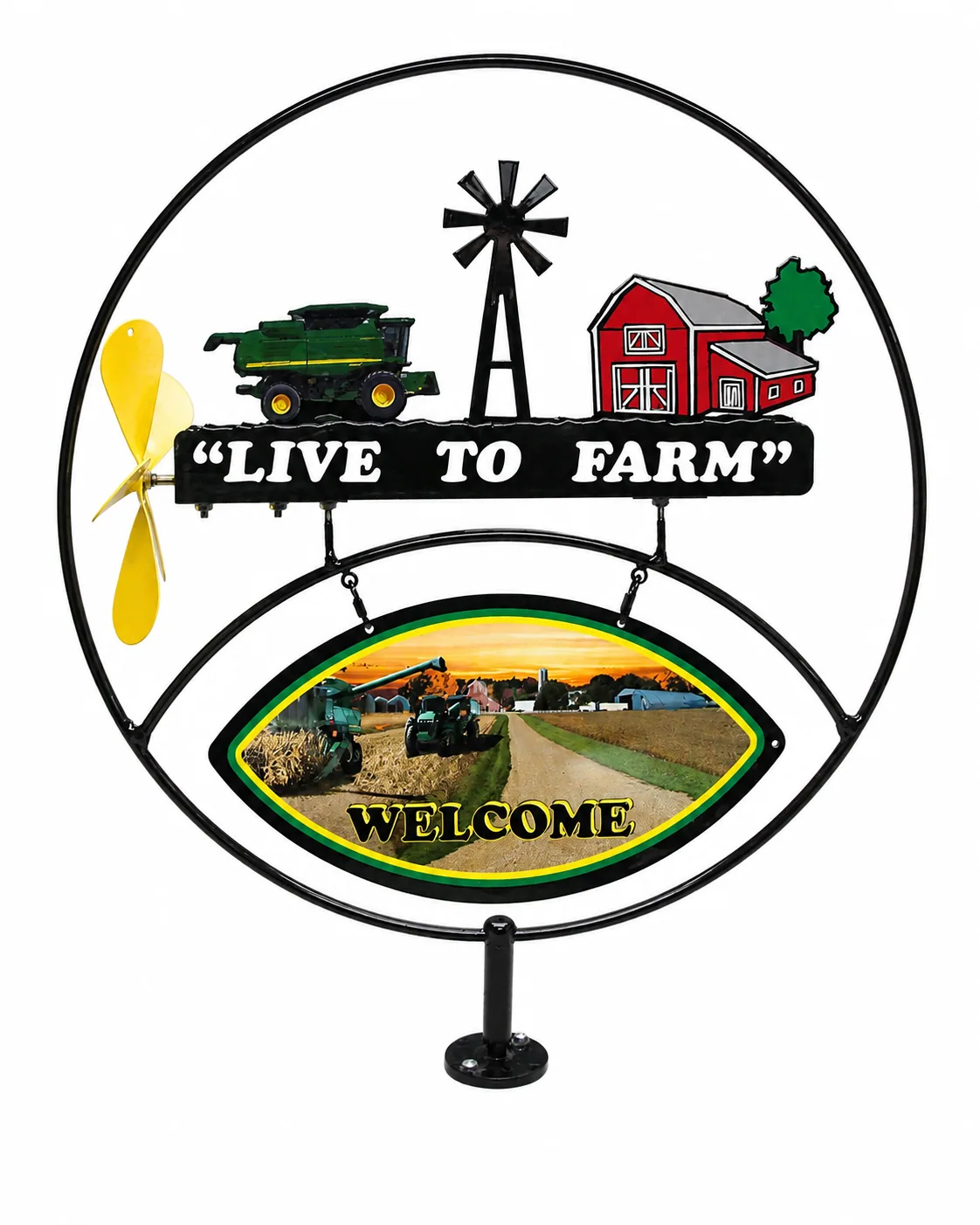 Live To Farm metal sign