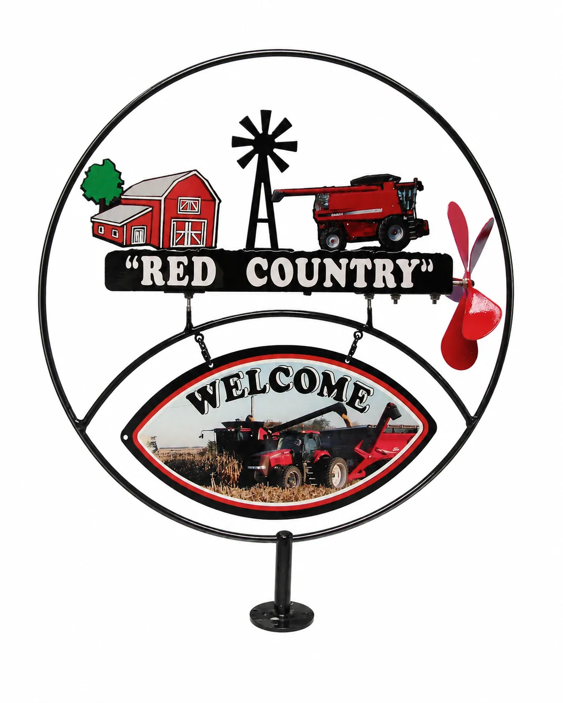 Red Country metal sign