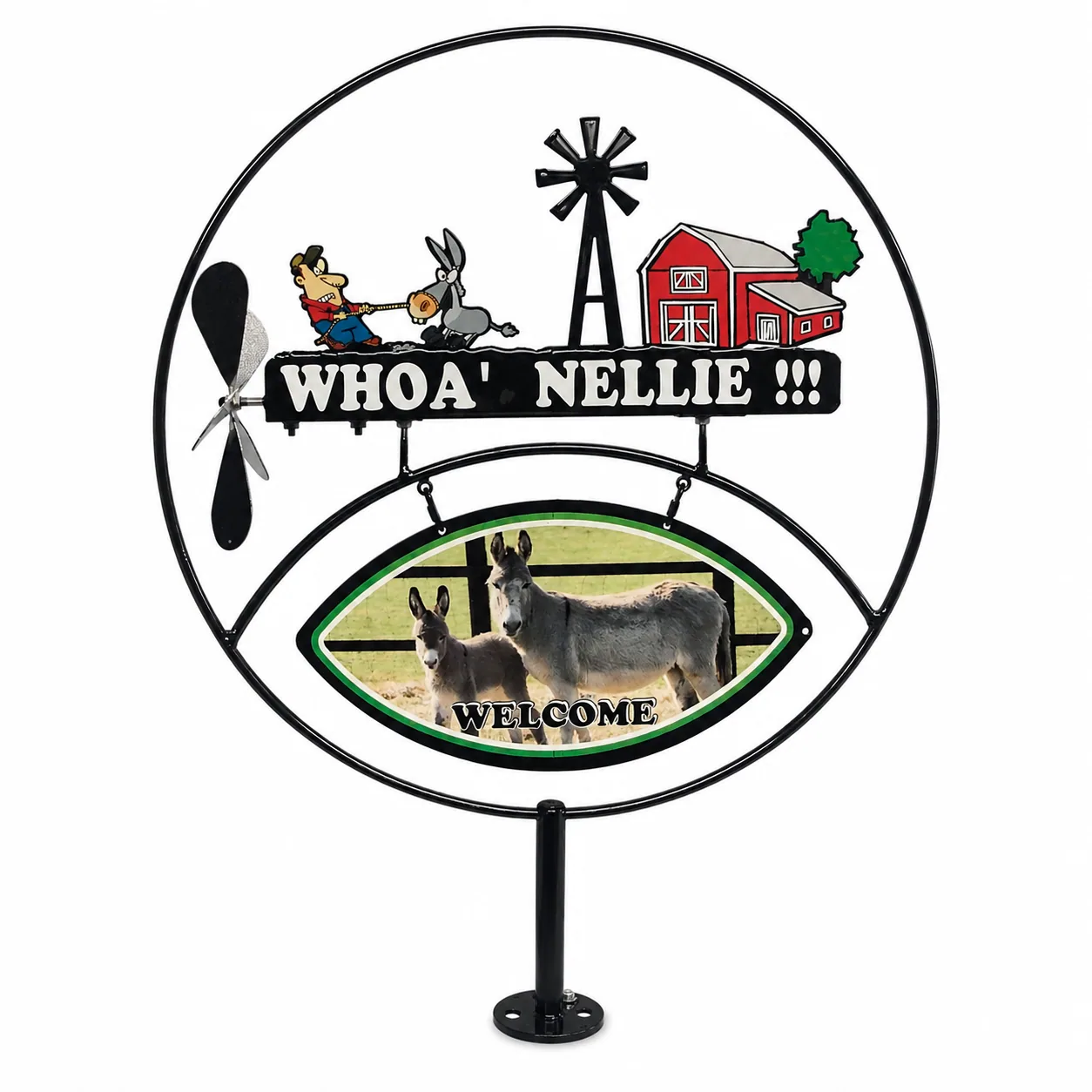 Whoa' Nellie metal sign