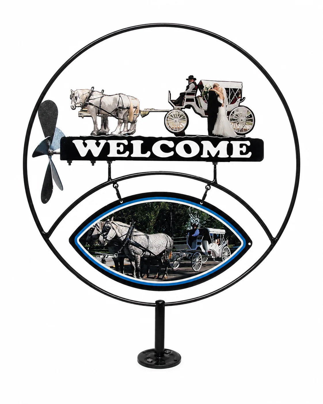 Welcome metal sign