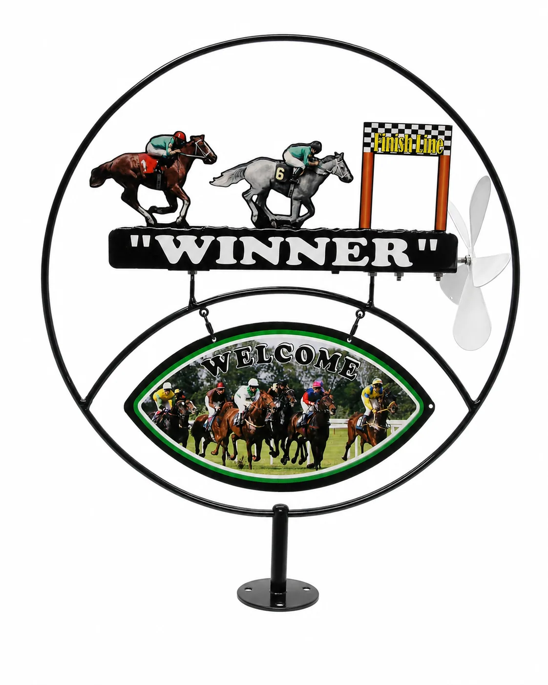 Winner metal sign