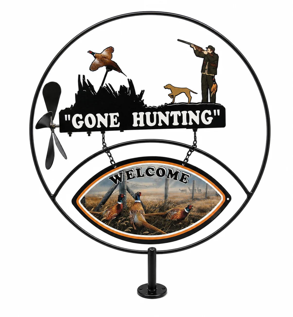 Gone Hunting — Pheasant Hunter metal sign