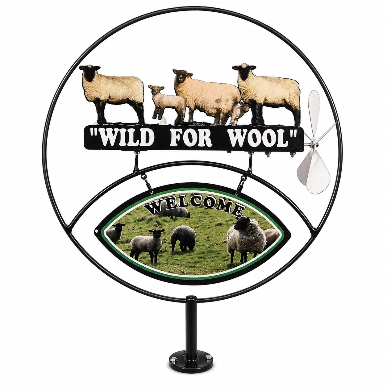 Wild For Wool metal sign
